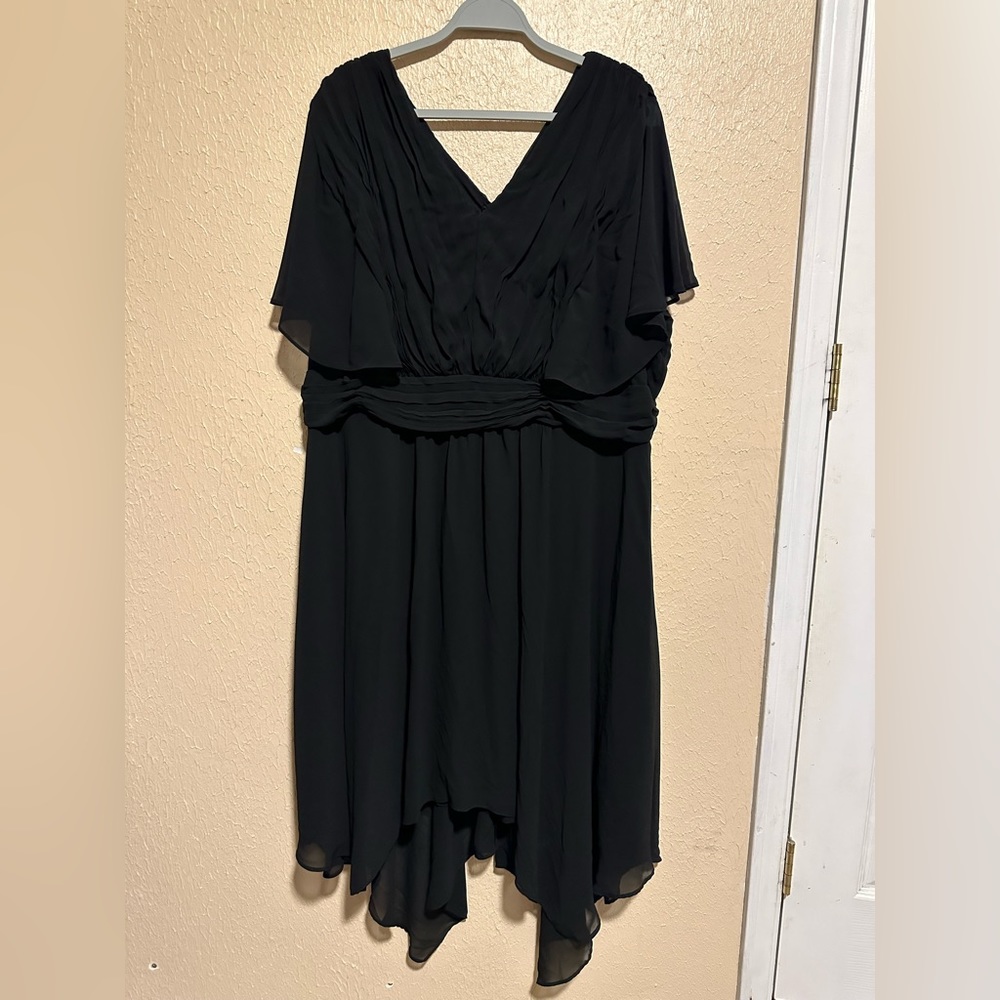 Roaman’s Dress Black Plus size 26W‎ Chiffon
